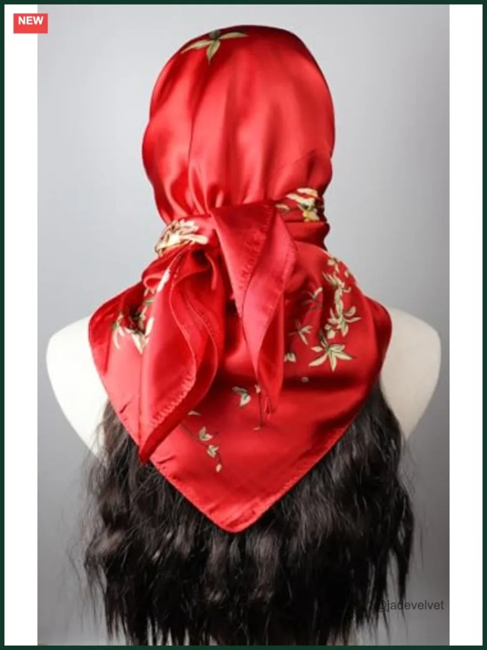 Silk Feel Satin Head Scarf for Women, Large Square Hair Wrap, Bandana Neck Scarf